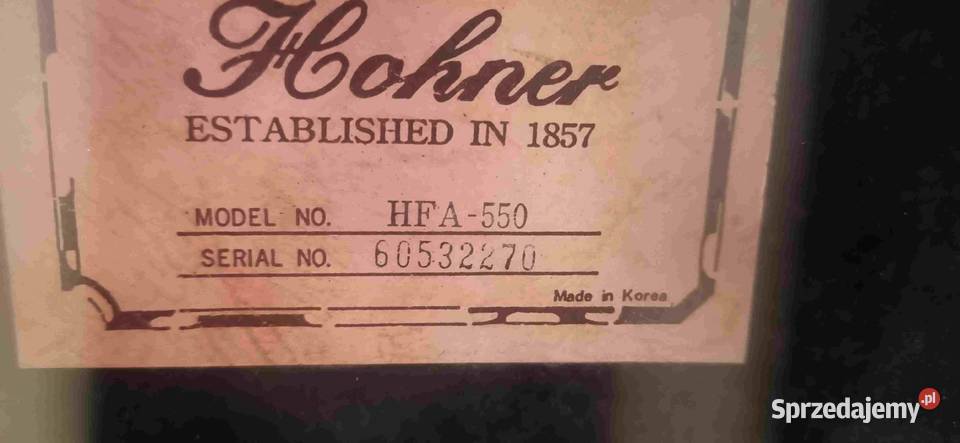 Gitara elektro akustyczna Hohner HFA550 Korea Tuszyn sprzedam