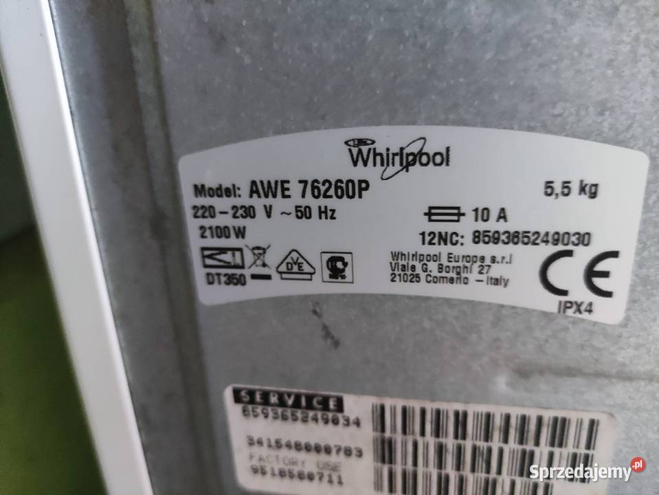 Pralka Ładowana Góry Whirpool AWE 76260P Sprawna
