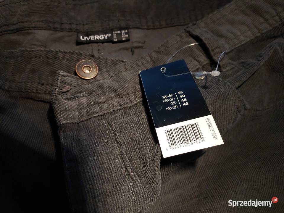 Spodnie sztruksowe męskie Nowe 56 Wrocław sprzedam