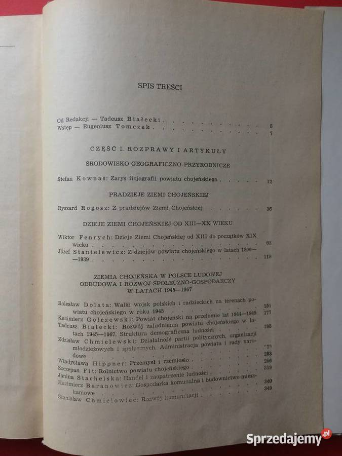 2895 Z Dziejów Ziemi Chojeńskiej Antykwariat