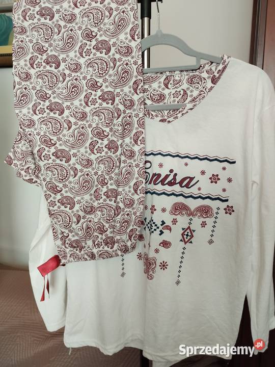 Piżama damska biała nowa bez metki Piżamy i szlafroki