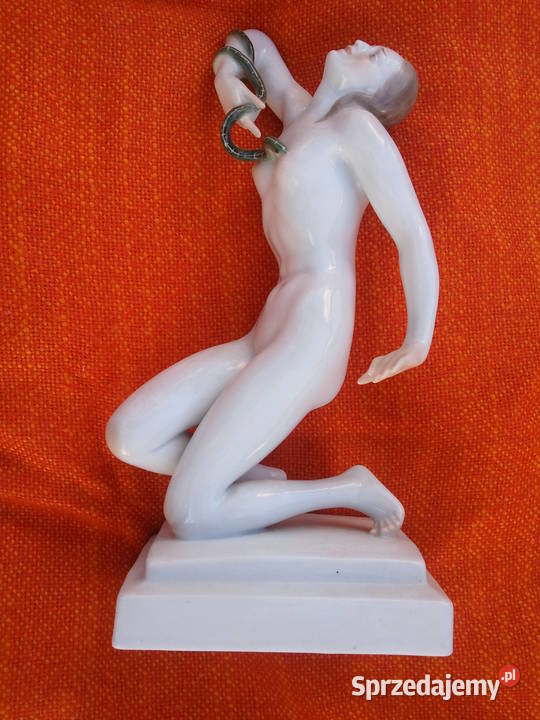 Figurka porcelanowa Smierc Kleopatry producent Herend