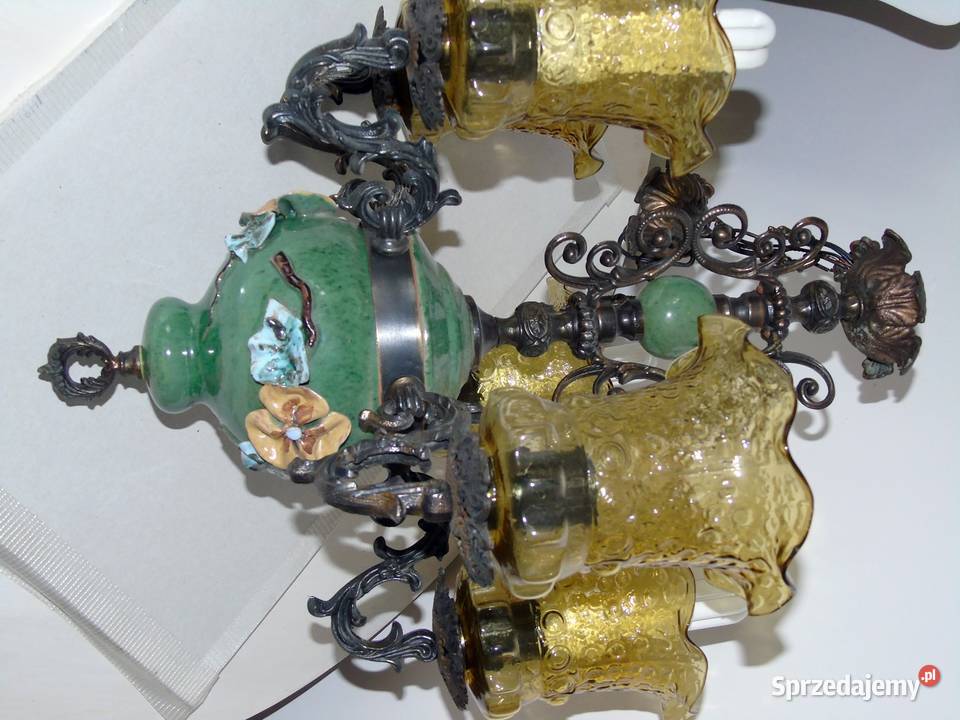 Żyrandol pięcioramienny metalowoceramiczny Świnoujście