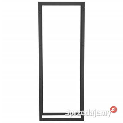 vidaXL Stojak na drewno matowy czarny 50x28x132 mazowieckie Warszawa