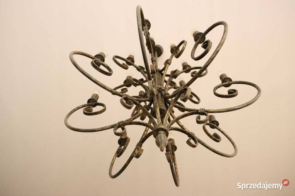 Kuty żyrandol 14ramienny masywny solidny ręczne Góra