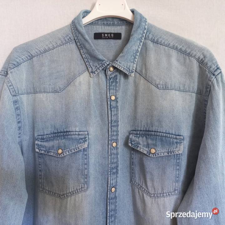 Koszula męska Jeans r L40 Slim Fit NOWA niebieski Białystok sprzedam