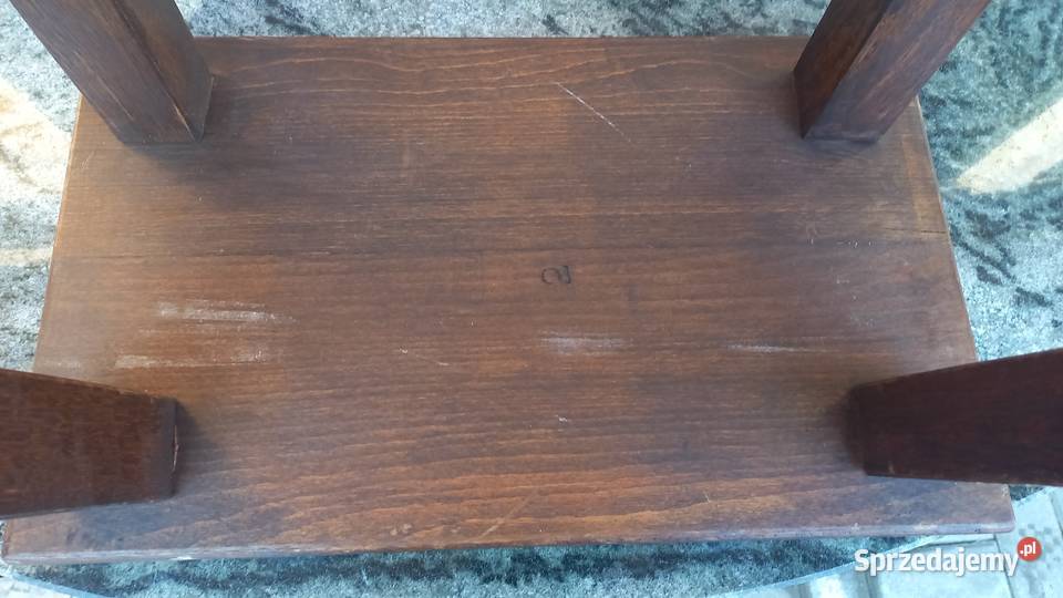 Stolik dębowy kawowy Kwietnik Stojak na kwiatek Gawroniec