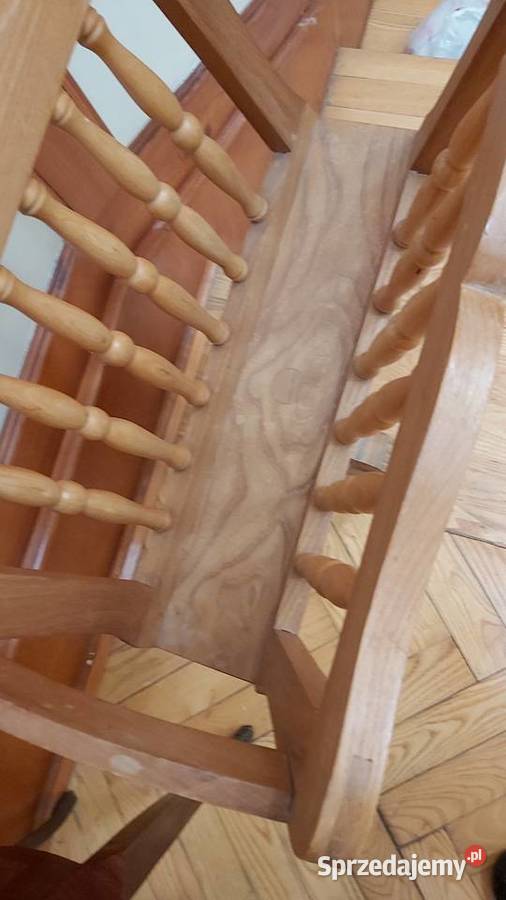 Piękny dębowy gazetnik masywny na nóżce Zgierz sprzedam