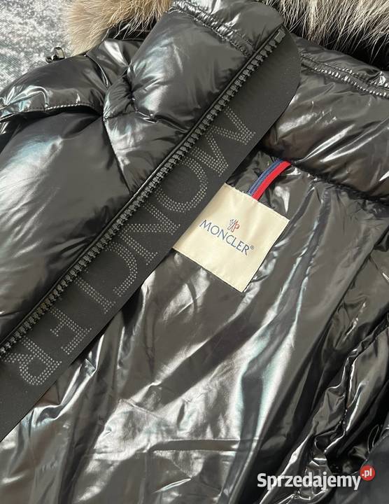Kurtka damska puchowa Moncler płaszcz długi S M szary/srebrny Kraków sprzedam