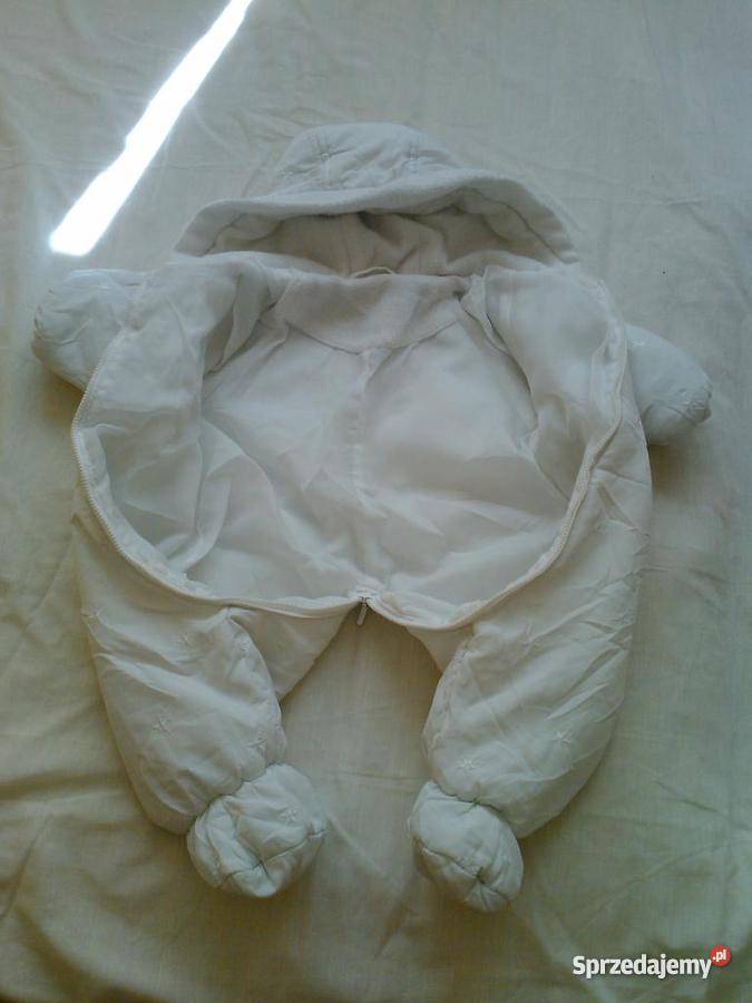 MOTHERCARE kombinezon biały 68 rękawiczki biały Warszawa