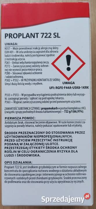 Proplant 722 SL 100 ml Na Fytoftorozę Tui i wielkopolskie