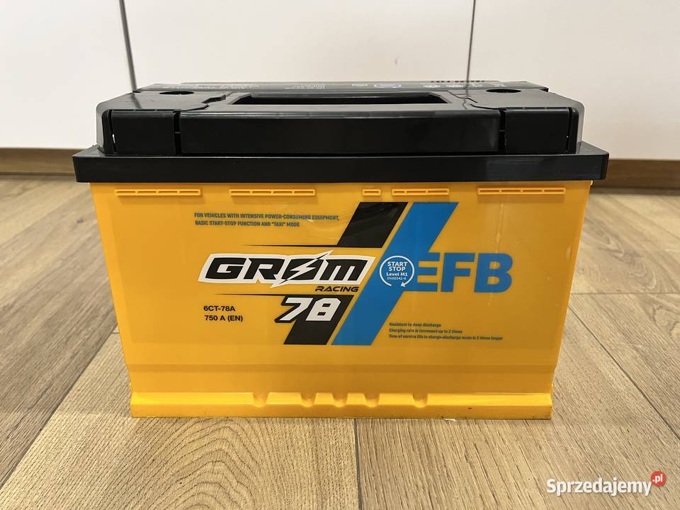 AKUMULATOR ROZRUCHOWY 12V GROM RACING 78AH EFB Akumulatory Wrocław