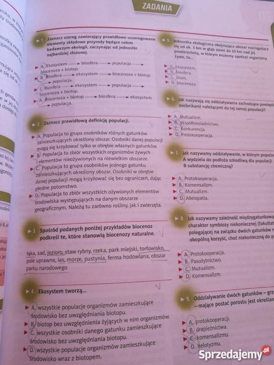 Organizer gimnazjalny przedmioty przyrodnicze Podręczniki Poznań sprzedam