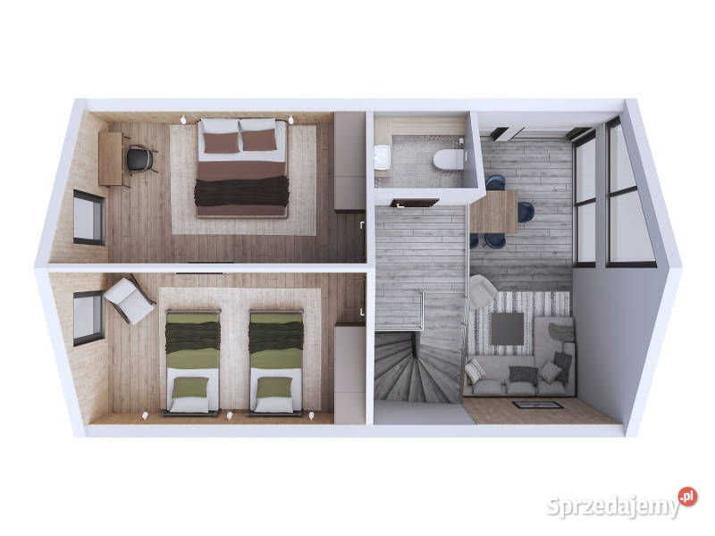 Dom całoroczny drewniany na zgłoszenie 70 m2 bez wielkopolskie Poznań sprzedam