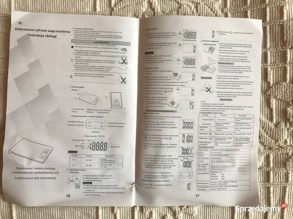 Waga kuchenna elektroniczna podwieszana marki
