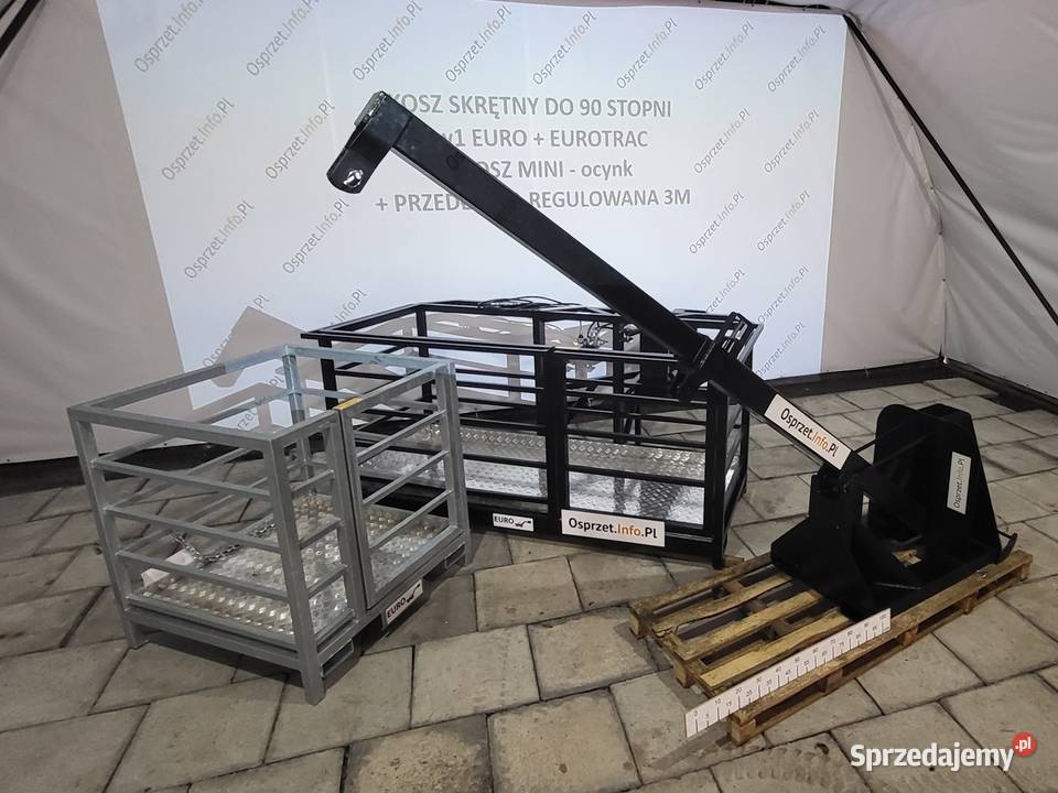 Kosz roboczy skrętny 90 stopni mocowanie 2w1 Części do maszyn budowlanych Opole