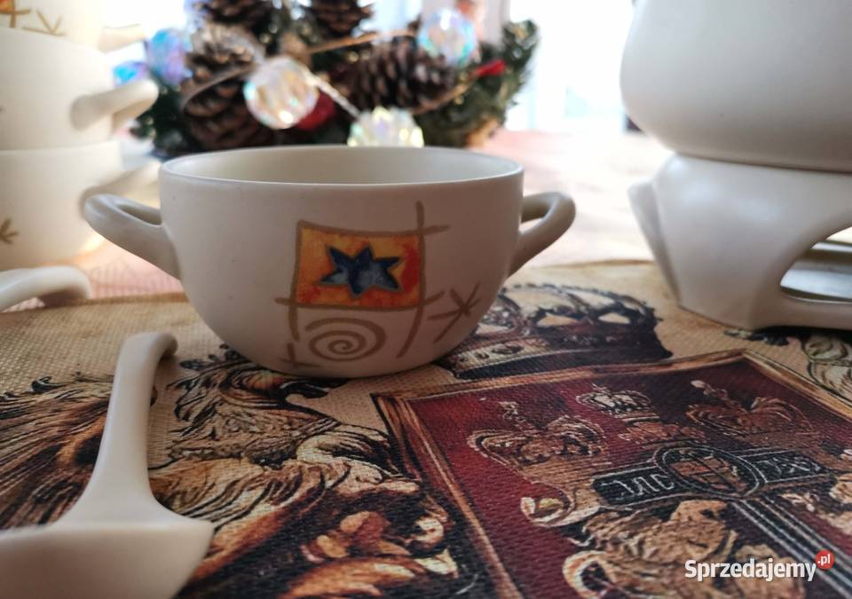 Komplet stołowy z kamionki Lędziny