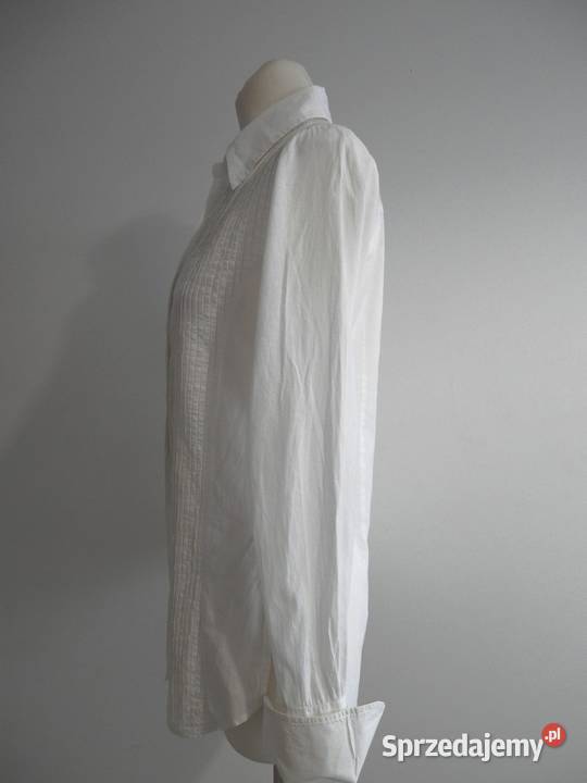 Koszula Bawełniana Biała Długa Taliowana HM 38 H&M Bluzki i koszule Łomża sprzedam