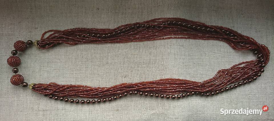naszyjnik ze szklanych koralików w kolorze Gdańsk sprzedam