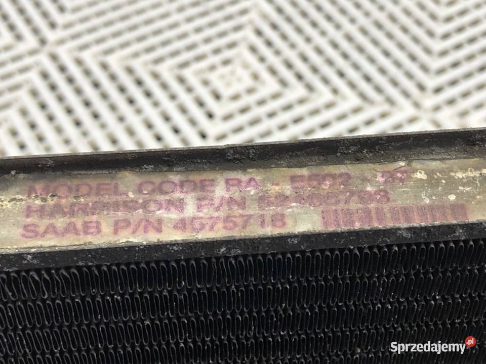 CHŁODNICA WODY SAAB 45174 23 230 4575718 9809 osobowe