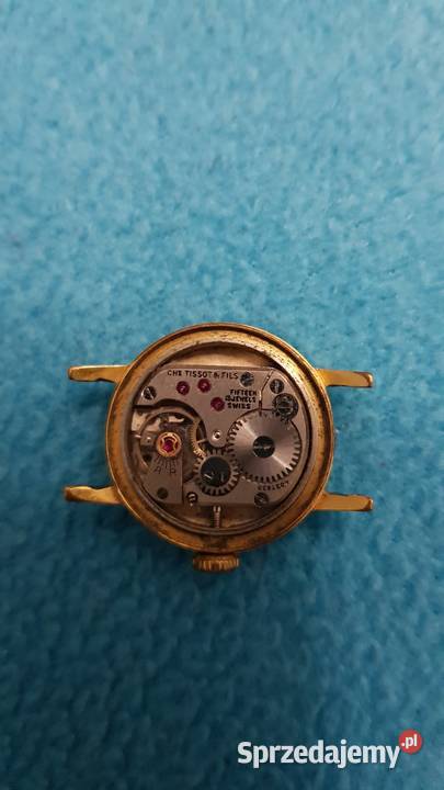 Złoty Tissot Art Deco Vintage damskie Zegarki Chorzów