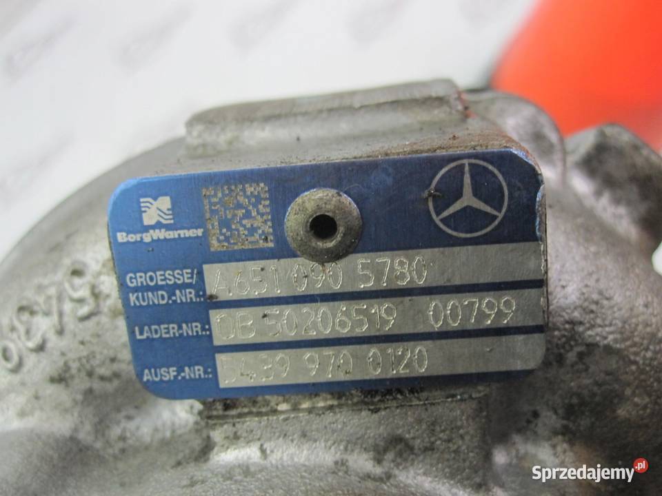 MERCEDES C 22 CDI 12r turbosprężarka A6510906780 świętokrzyskie sprzedam