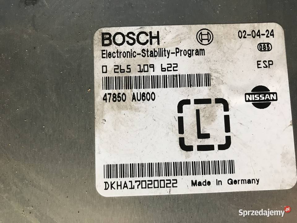 PRIMERA P12 STEROWNIK ESP 47850AU600 0265109622 Bolesławiec