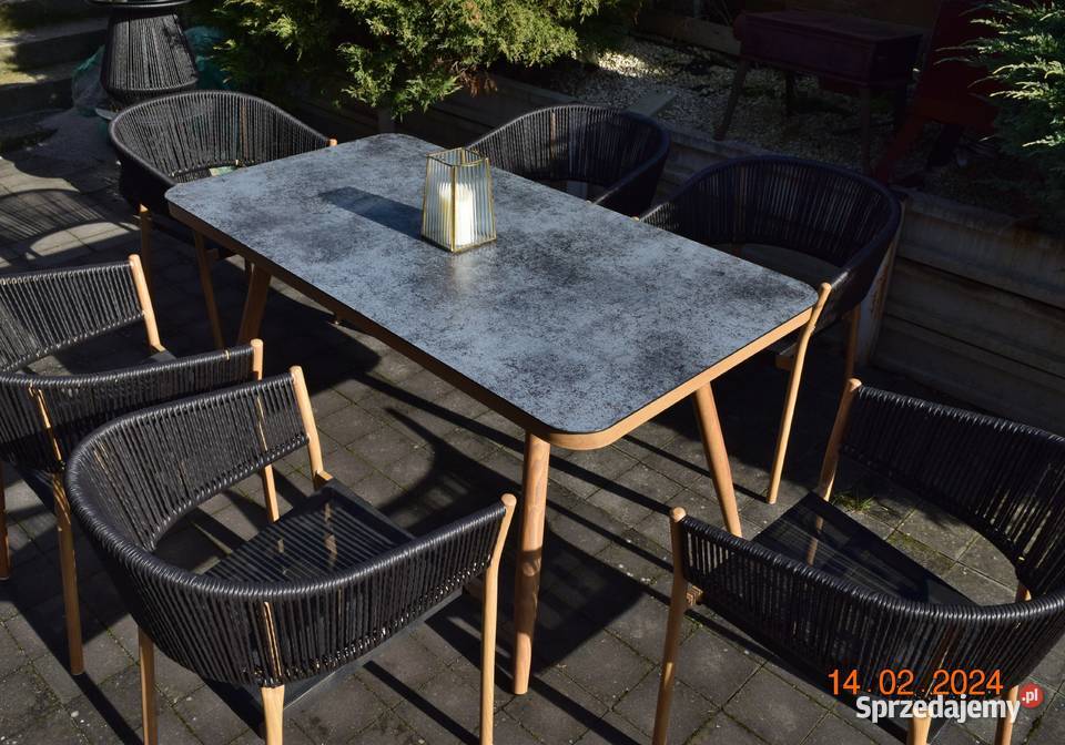 zestaw ogrodowy 61 technoratan obiadowy Róża Bosutów