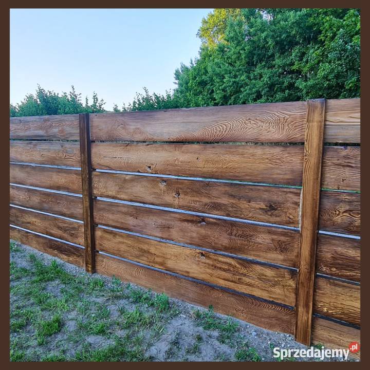 Ogrodzenie betonowe drewno imitacja drewna Warszawa sprzedam