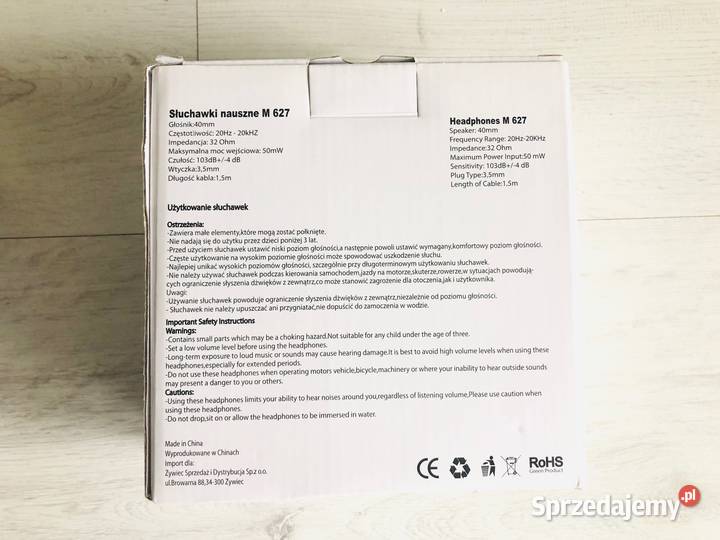 Słuchawki białe męskie granie żywiec Łódź sprzedam