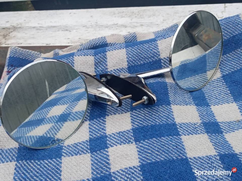 Lusterka chromowane klasyk zabytek retro Świerczów