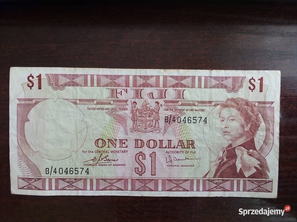 Banknot 1 dolar Fidżi