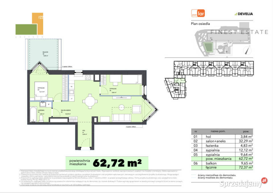 Mieszkanie 63m2 4 pokojowe Warszawa