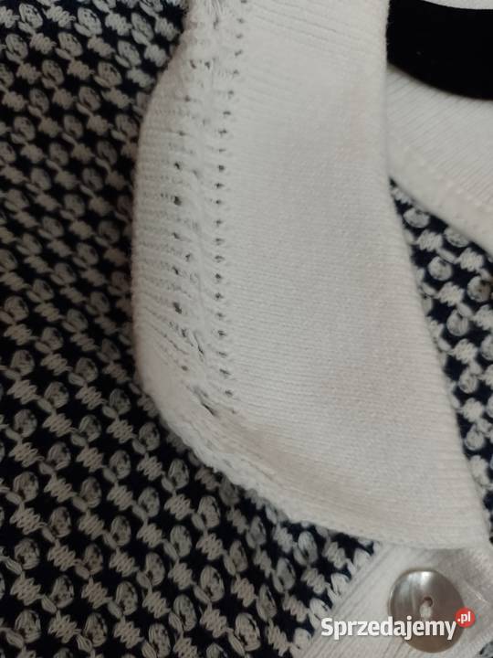 36S ZARA Krótka granatowy bluzka dzianinowa z Kraków