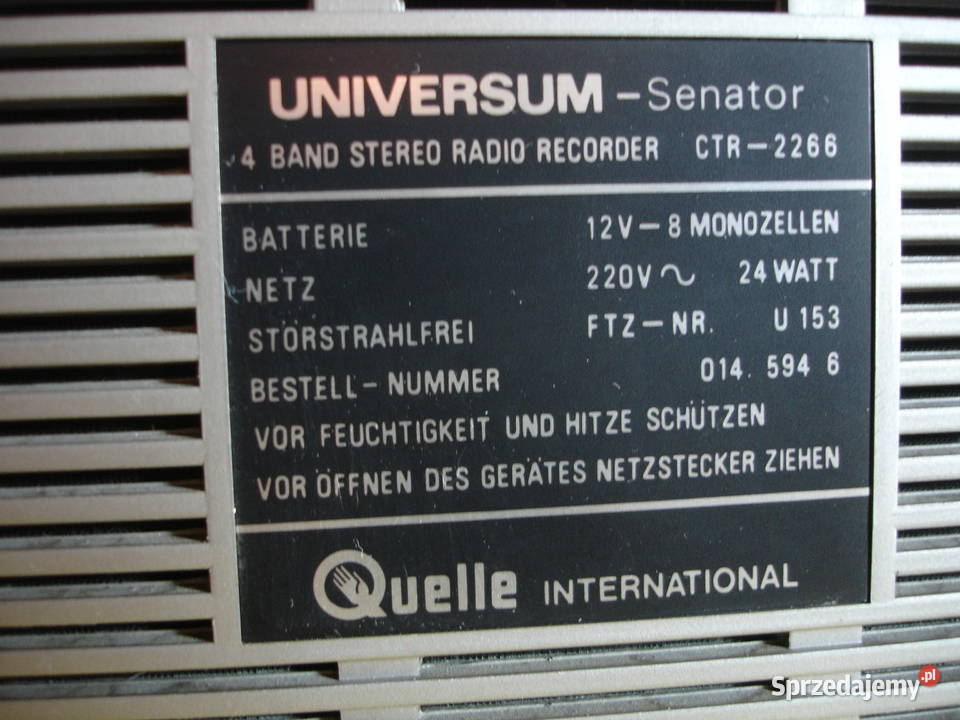 Radiomagnetofon UNIVERSUM SENATOR CTR2266 Radioodtwarzacze Zielona Góra