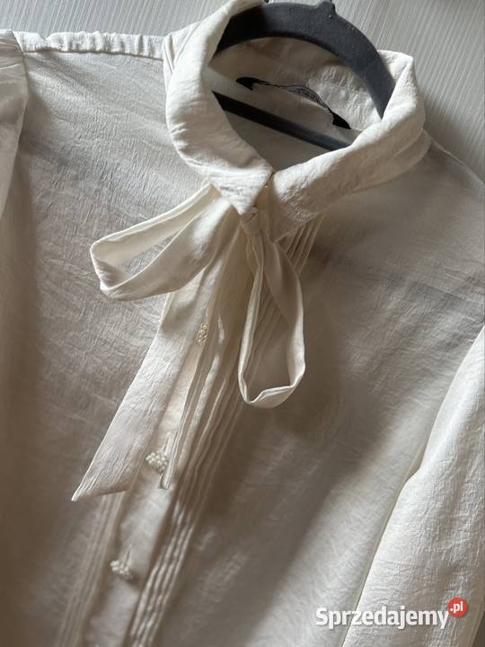Elegancka bluzka Zara M koszula bluzka z kokardą