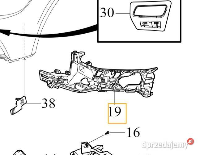 VOLVO V90 V90CC prawy wspornik slizg mocowanie dolnośląskie Bielany Wrocławskie