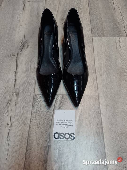 40 ASOS DesignCzarne teksturowane czółenka Kraków