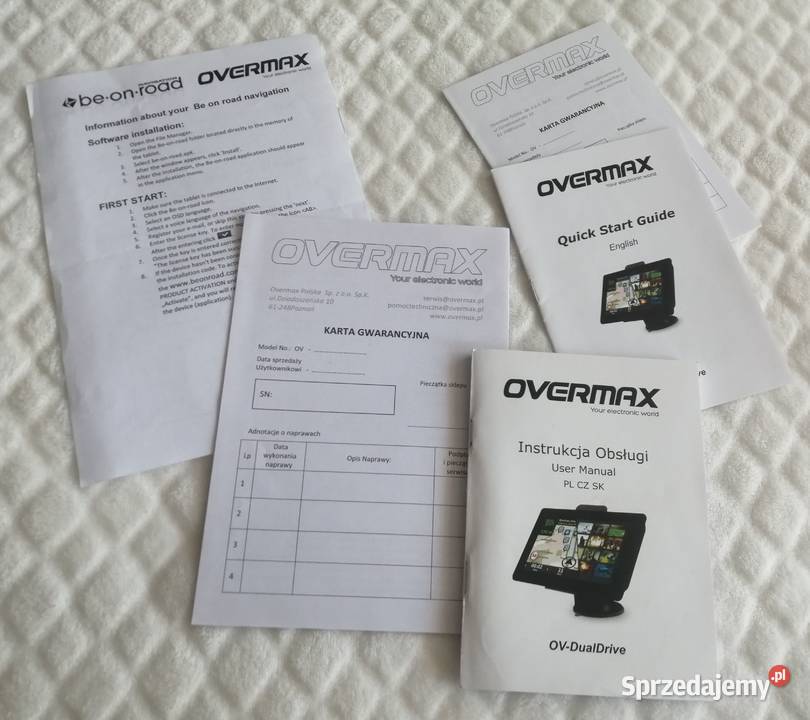 Instrukcja i dokumentacja do Tabletu Overmax Czeladź