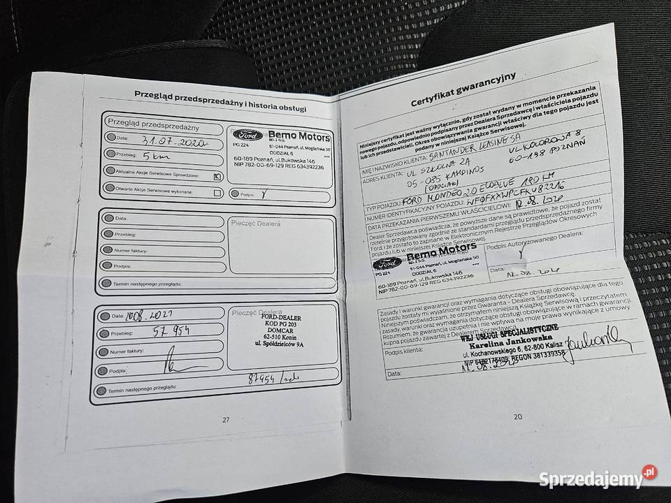 Ford mondeo mk5 lift 20 190 poduszka powietrzna Dębowiec
