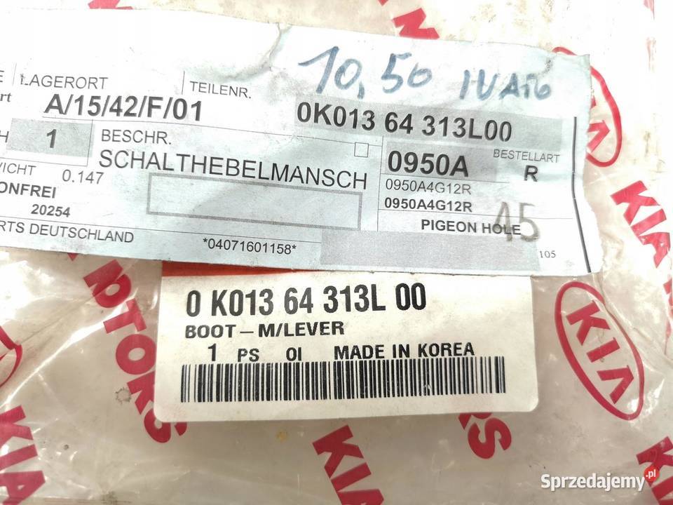 MIESZEK LEWARKA BIEGÓW KIA SPORTAGE 9803 osobowe