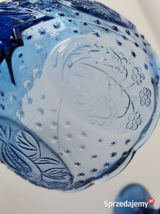 Stary niebieski pucharek Medaliony 2 sztuki HSG Antyki, Sztuka, Kolekcje śląskie Katowice