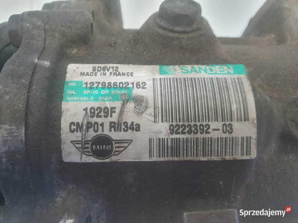 SPRĘŻARKA KLIMATYZACJI Mini Cooper R56 16 16V Chełm sprzedam