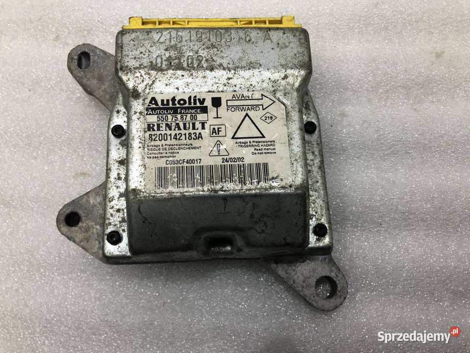 MODUŁ AIRBAG RENAULT LAGUNA II 8200142183A osobowe Układ elektryczny, zapłon