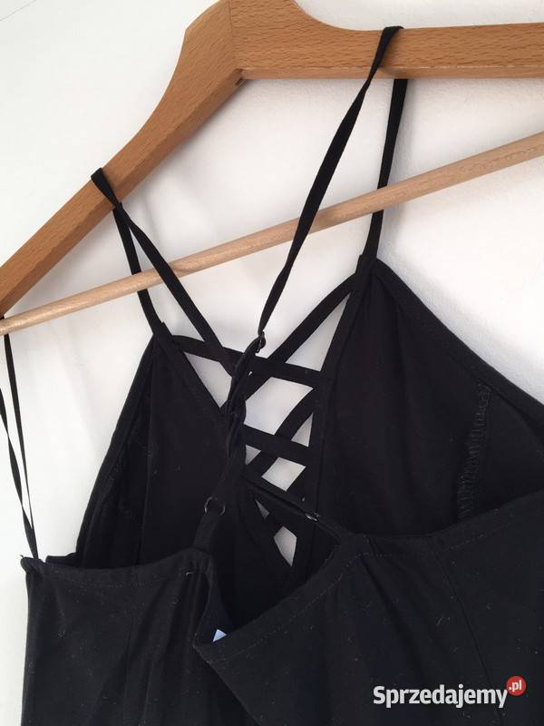 Czarna sukienka HM xs 34 sznurowana wiązana Toruń