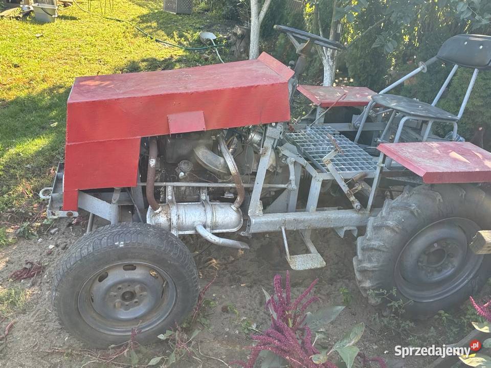 Mini traktorek własnej konstrukcji Silnik 126p Łódź