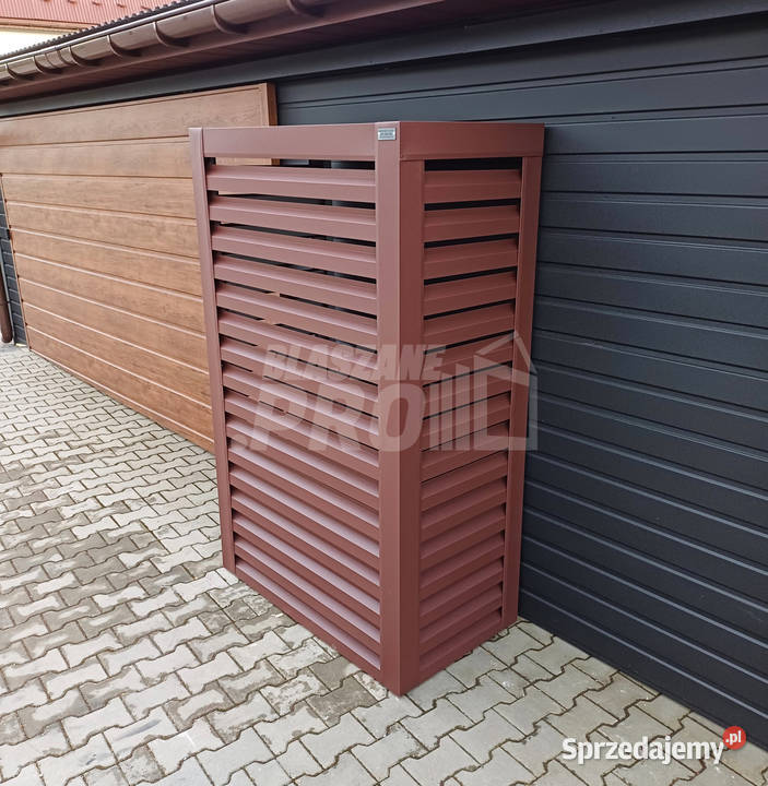 Osłona pompy ciepła 80x40x190 ciemny brąz GP318