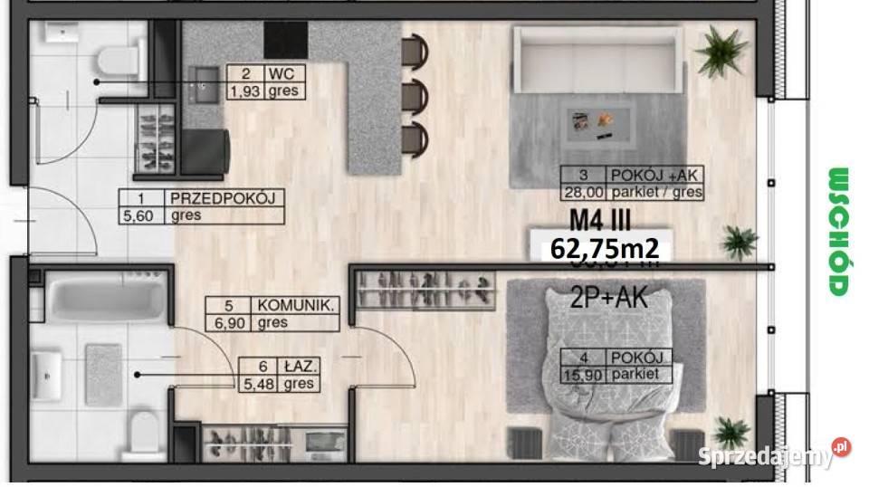 Ogłoszenie mieszkanie 6275m2 2 pokoje Lublin