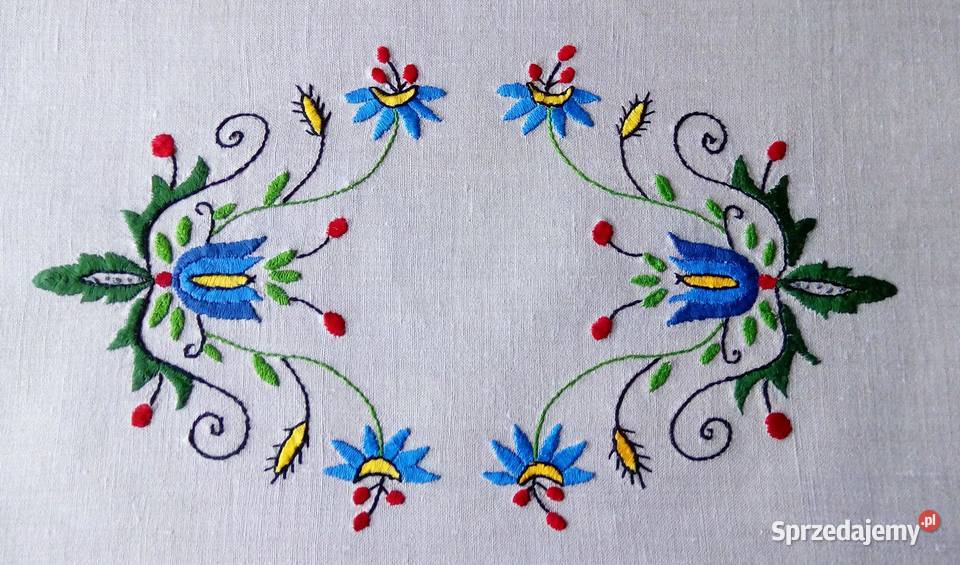 Bieżnik ręcznie haftowany haft kaszubski sprzedam