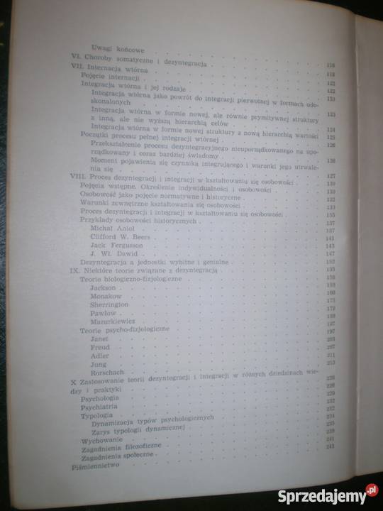 O DEZINTEGRACJI POZYTYWNEJ DĄBROWSKI KAZIMIERZ Rok wydania 1964